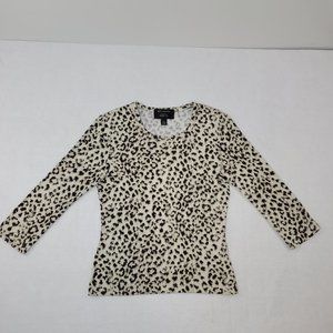 St John Leopard Print Women's Top Sz S